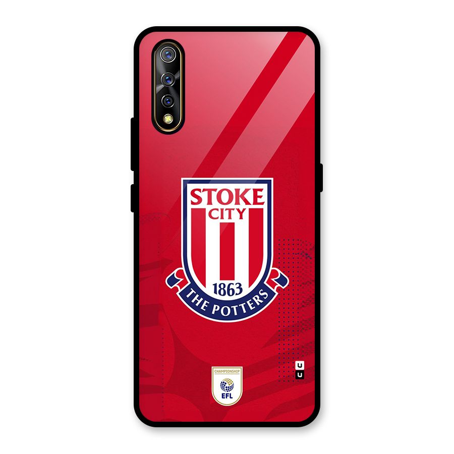 Stoke City Glass Back Case for Vivo S1