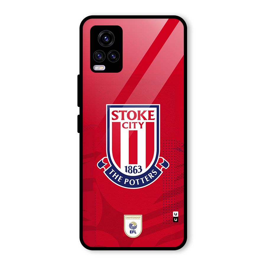 Stoke City Glass Back Case for Vivo V20