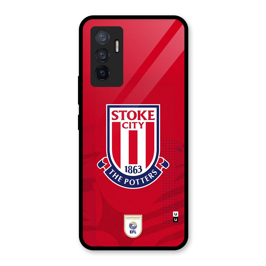 Stoke City Glass Back Case for Vivo V23e
