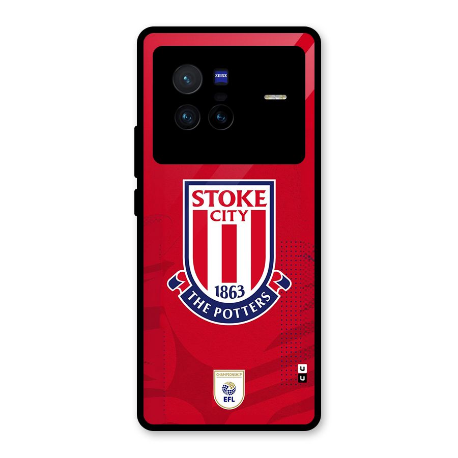 Stoke City Glass Back Case for Vivo X80