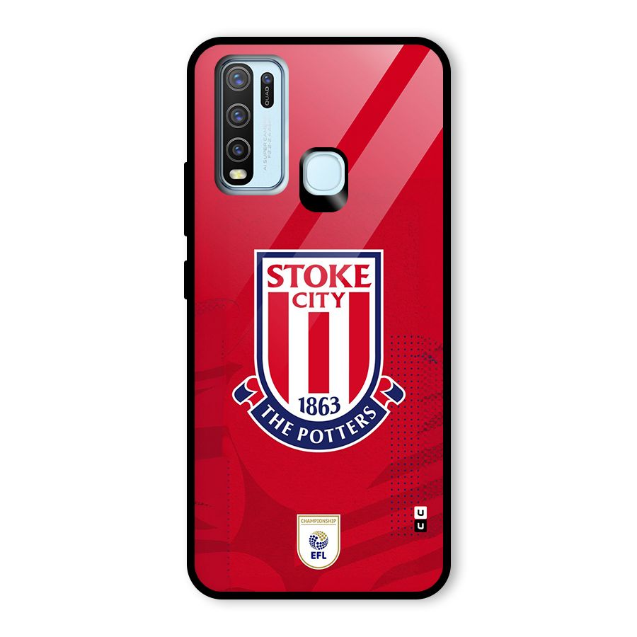 Stoke City Glass Back Case for Vivo Y30