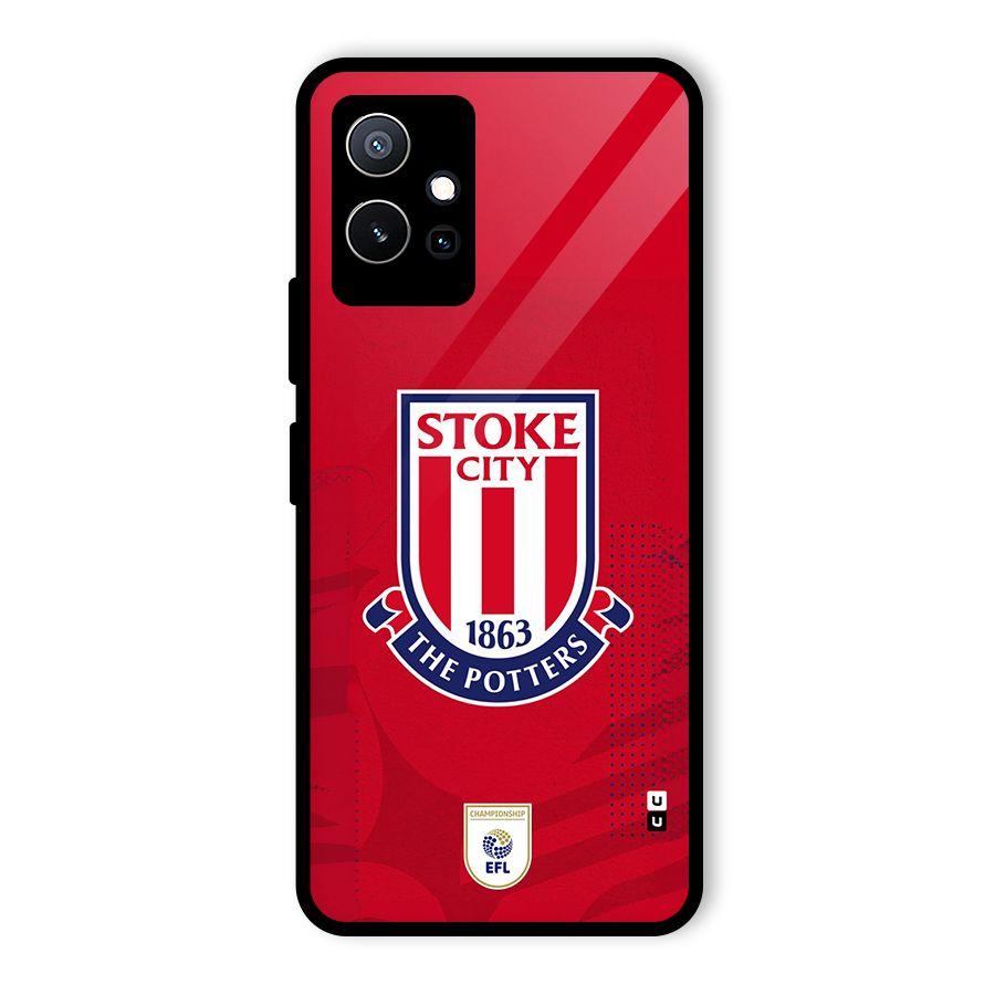 Stoke City Glass Back Case for Vivo Y75 5G
