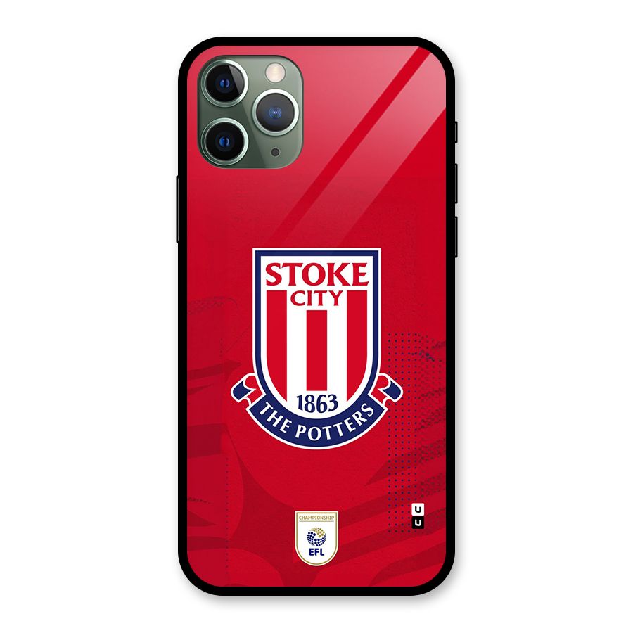 Stoke City Glass Back Case for iPhone 11 Pro