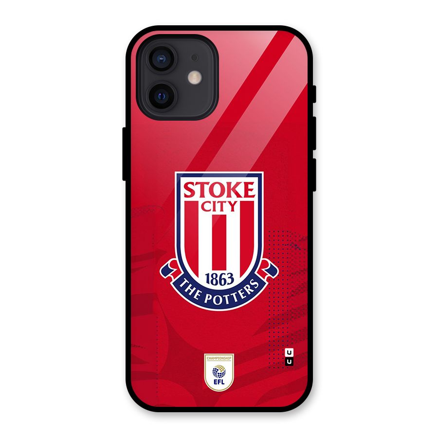 Stoke City Glass Back Case for iPhone 12