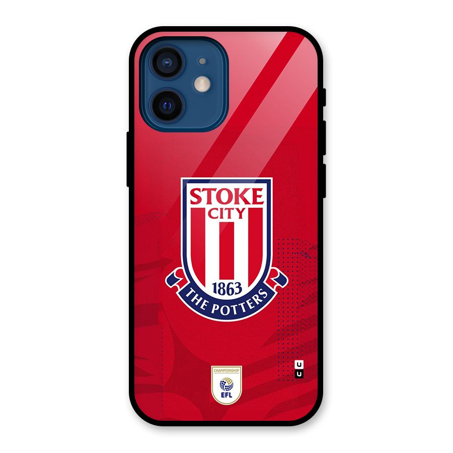 Stoke City Glass Back Case for iPhone 12 Mini