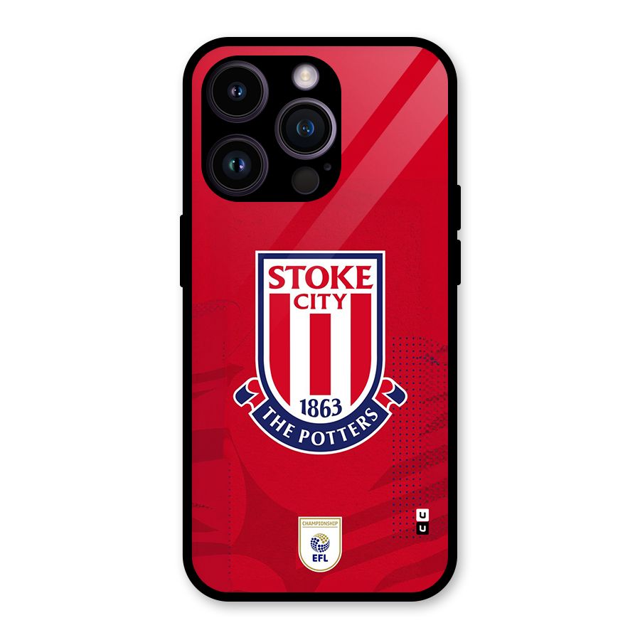 Stoke City Glass Back Case for iPhone 14 Pro