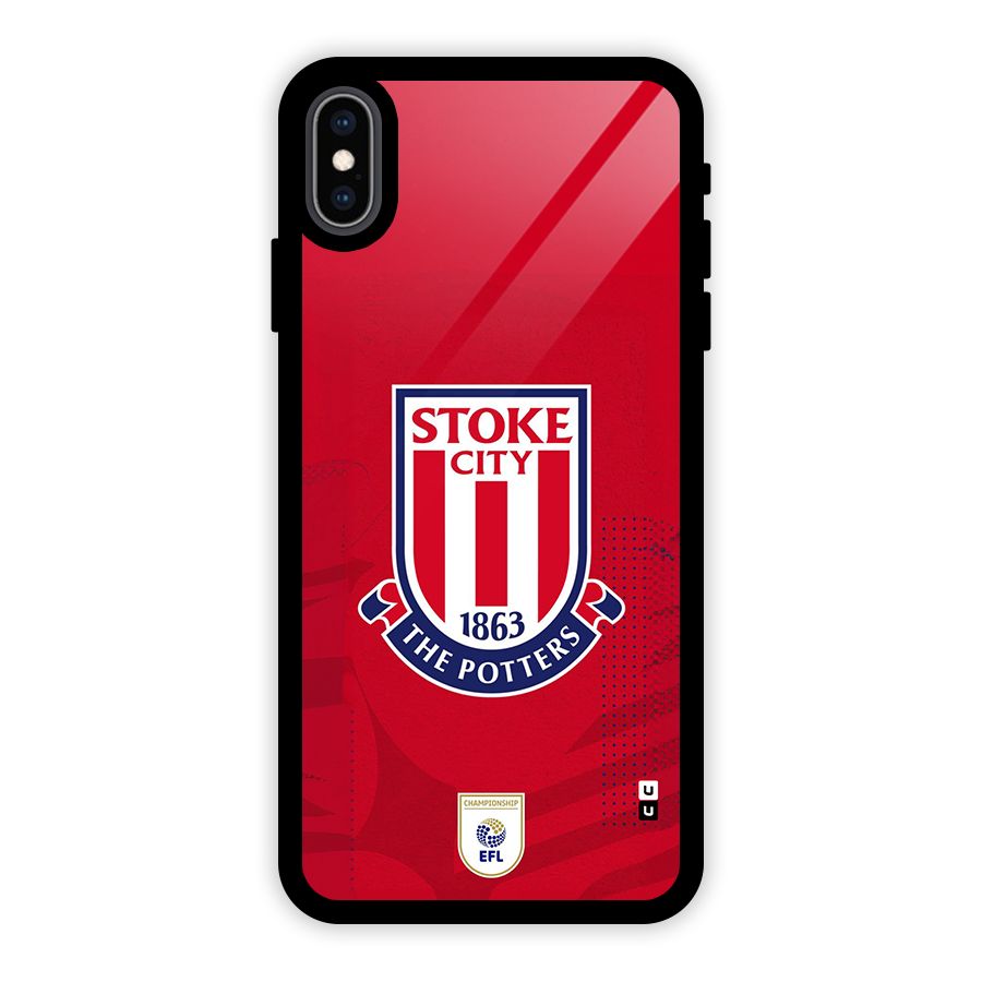 Stoke City Glass Back Case for iPhone XS Max