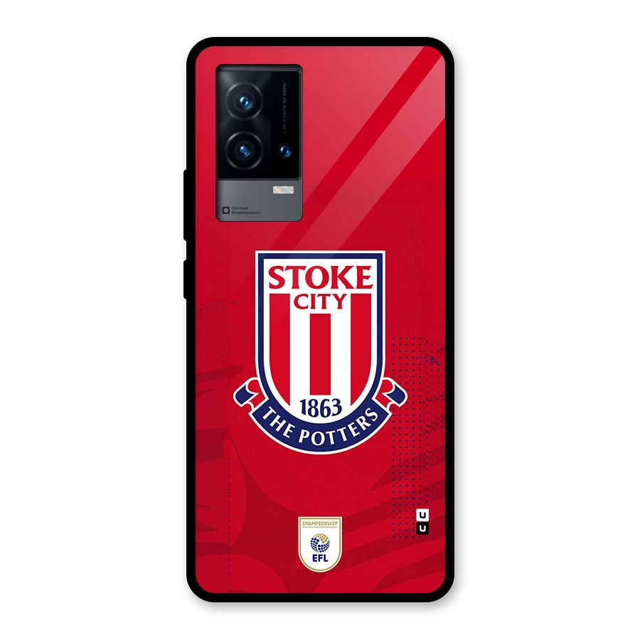 Stoke City Glass Back Case for iQOO 9 5G