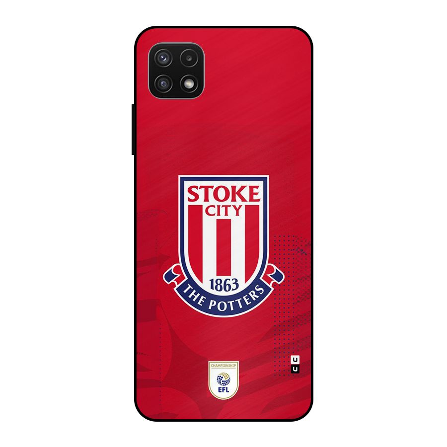 Stoke City Metal Back Case for Galaxy A22 5G