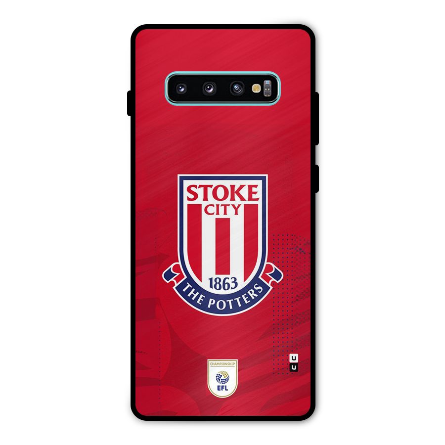 Stoke City Metal Back Case for Galaxy S10 Plus