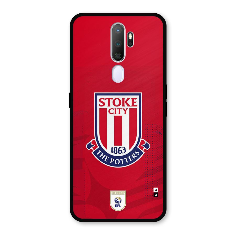 Stoke City Metal Back Case for Oppo A9 (2020)
