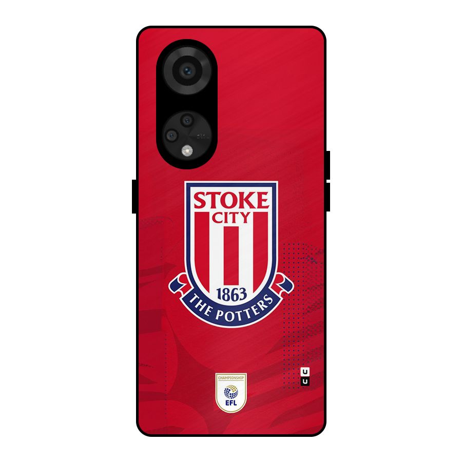 Stoke City Metal Back Case for Reno8 T 5G