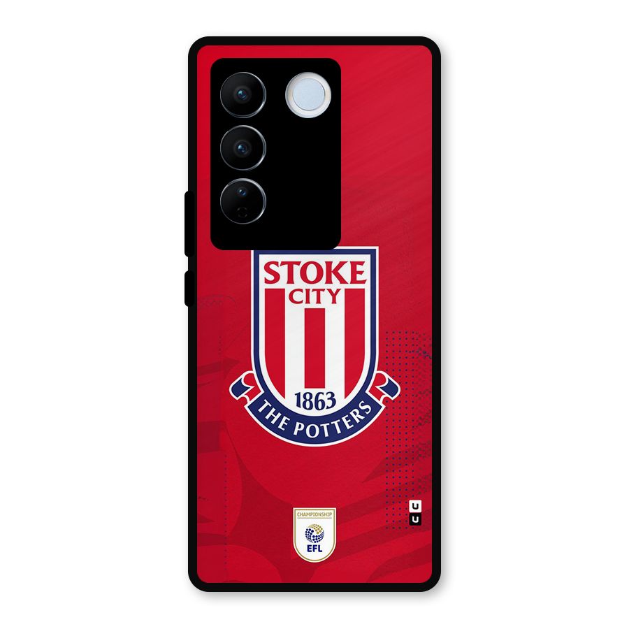 Stoke City Metal Back Case for Vivo V27