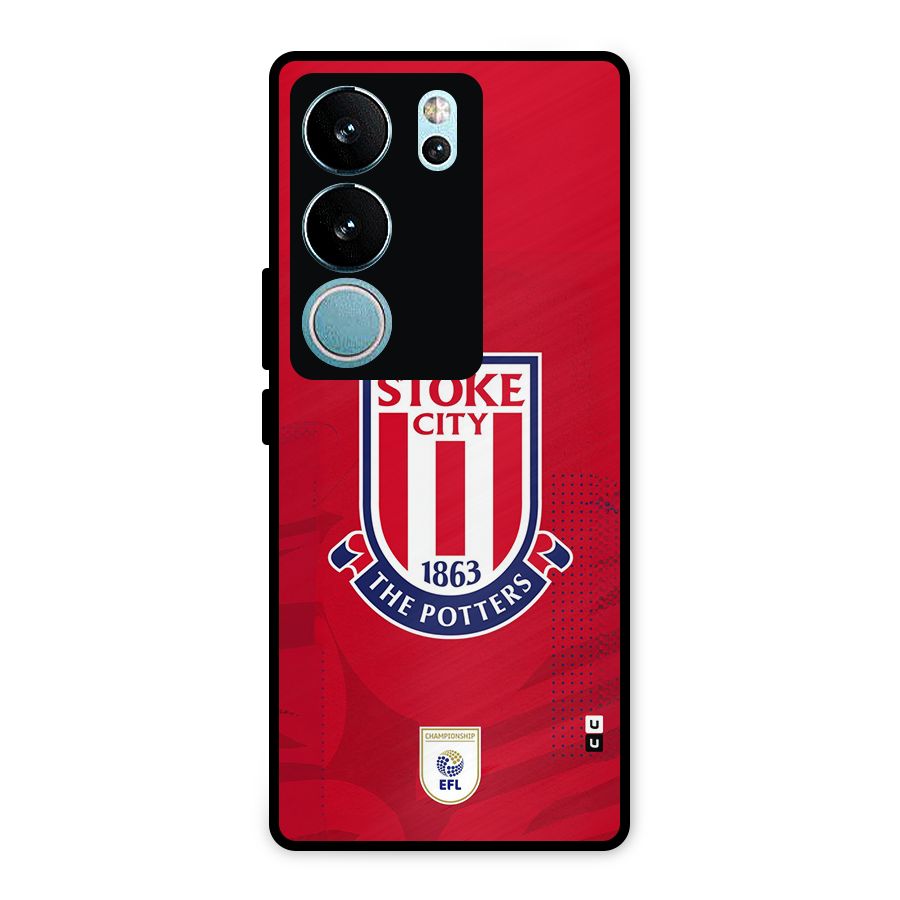 Stoke City Metal Back Case for Vivo V29