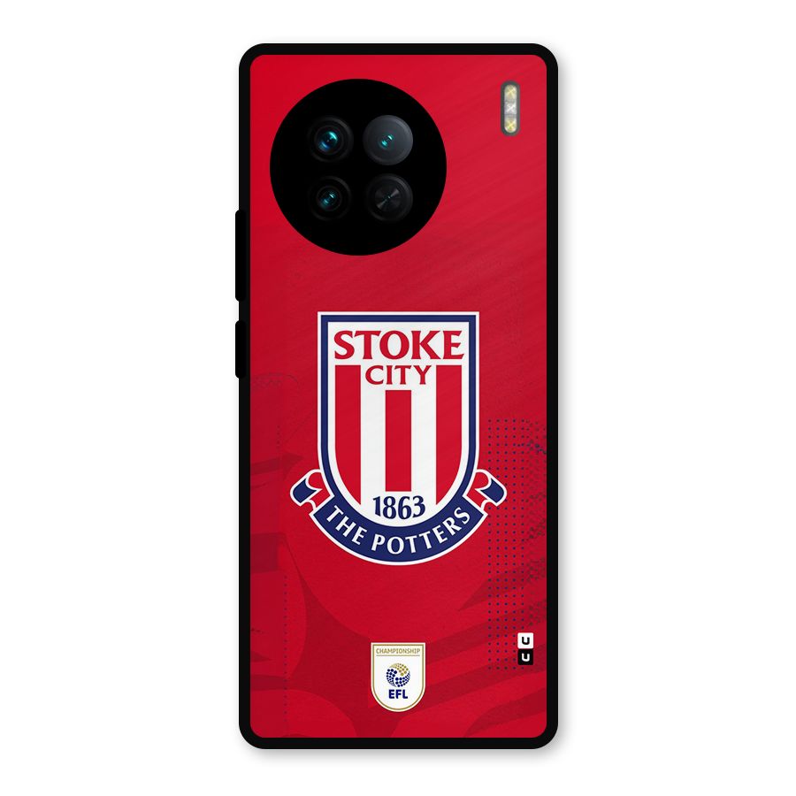 Stoke City Metal Back Case for Vivo X90
