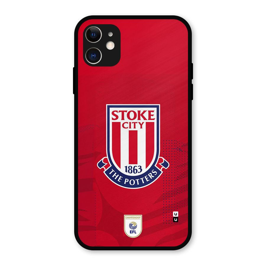 Stoke City Metal Back Case for iPhone 11