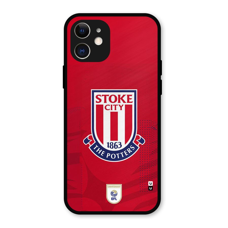 Stoke City Metal Back Case for iPhone 12