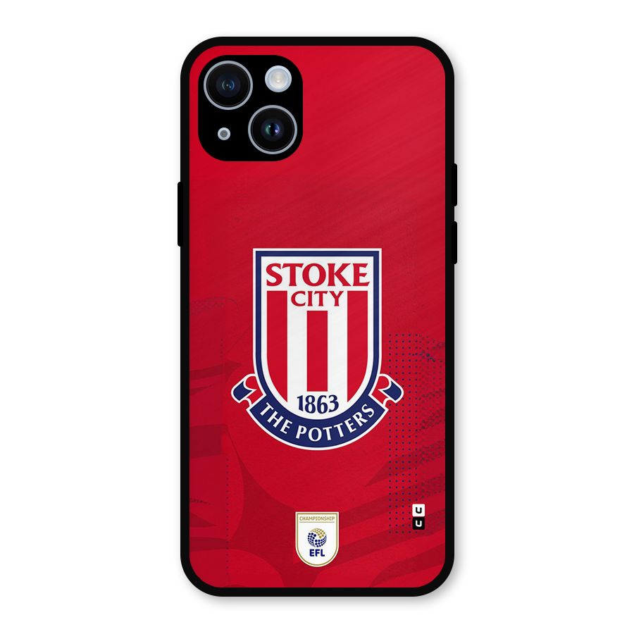 Stoke City Metal Back Case for iPhone 14