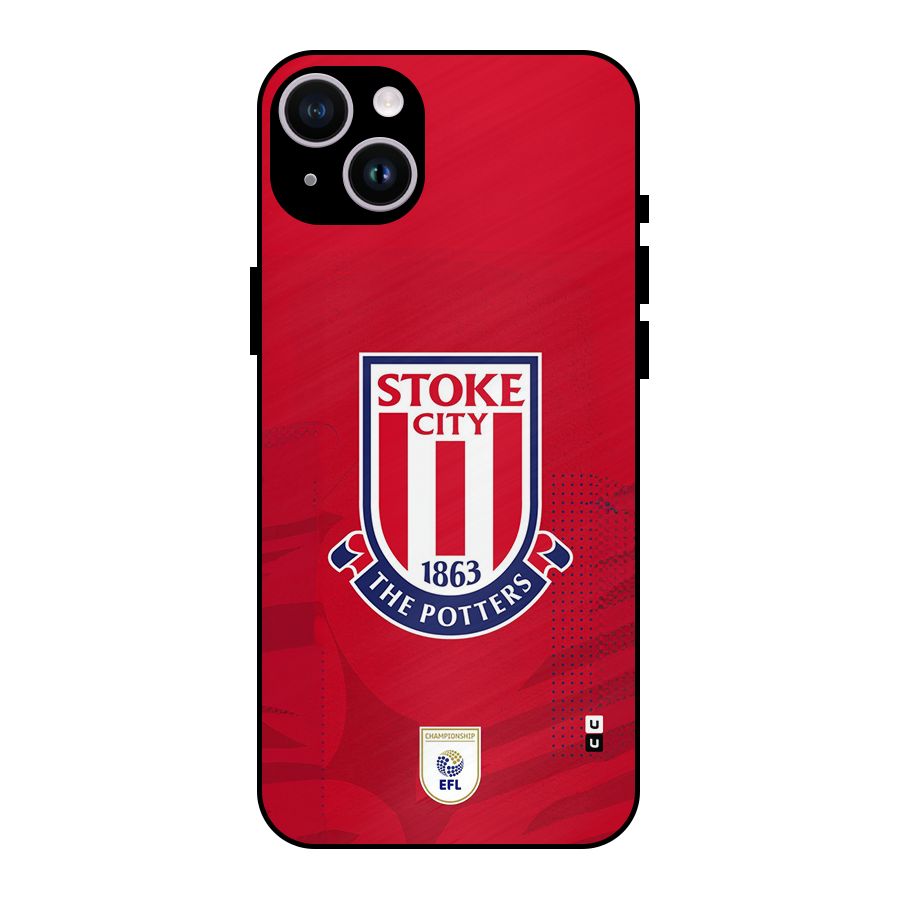 Stoke City Metal Back Case for iPhone 14 Plus