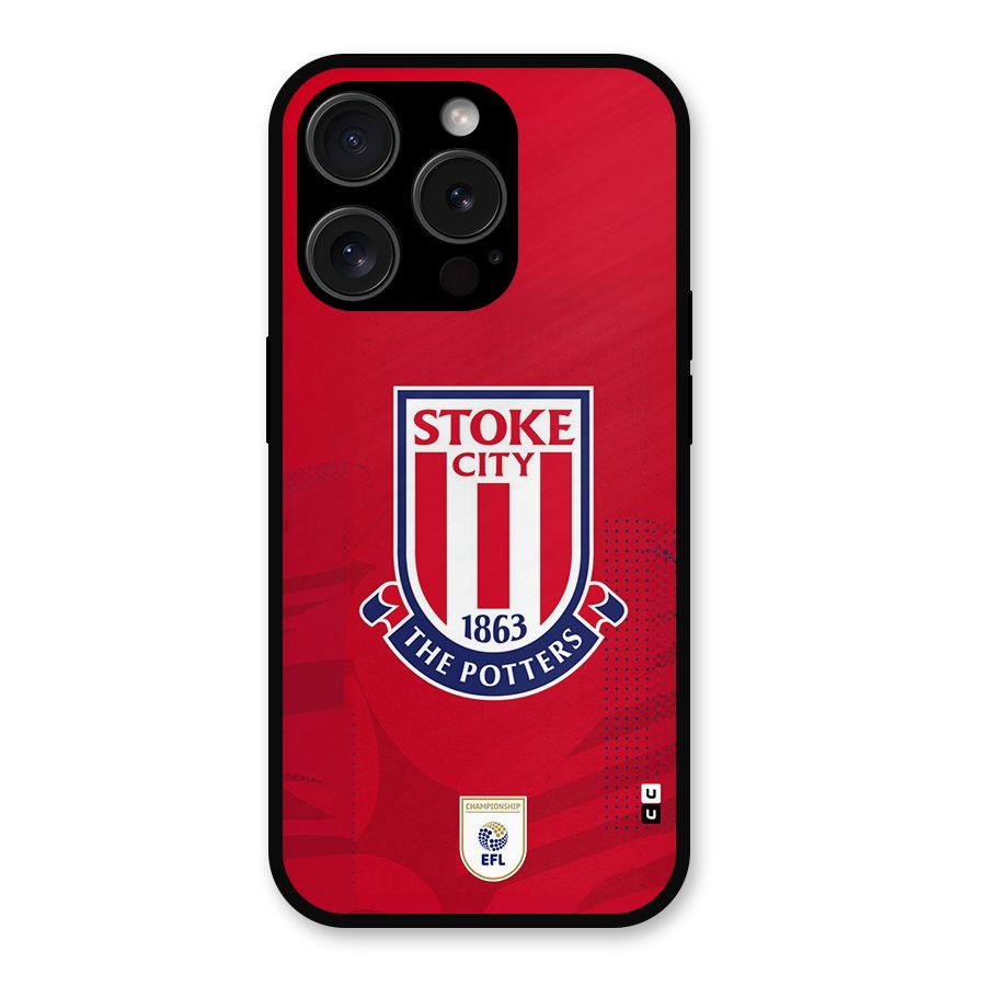 Stoke City Metal Back Case for iPhone 15 Pro