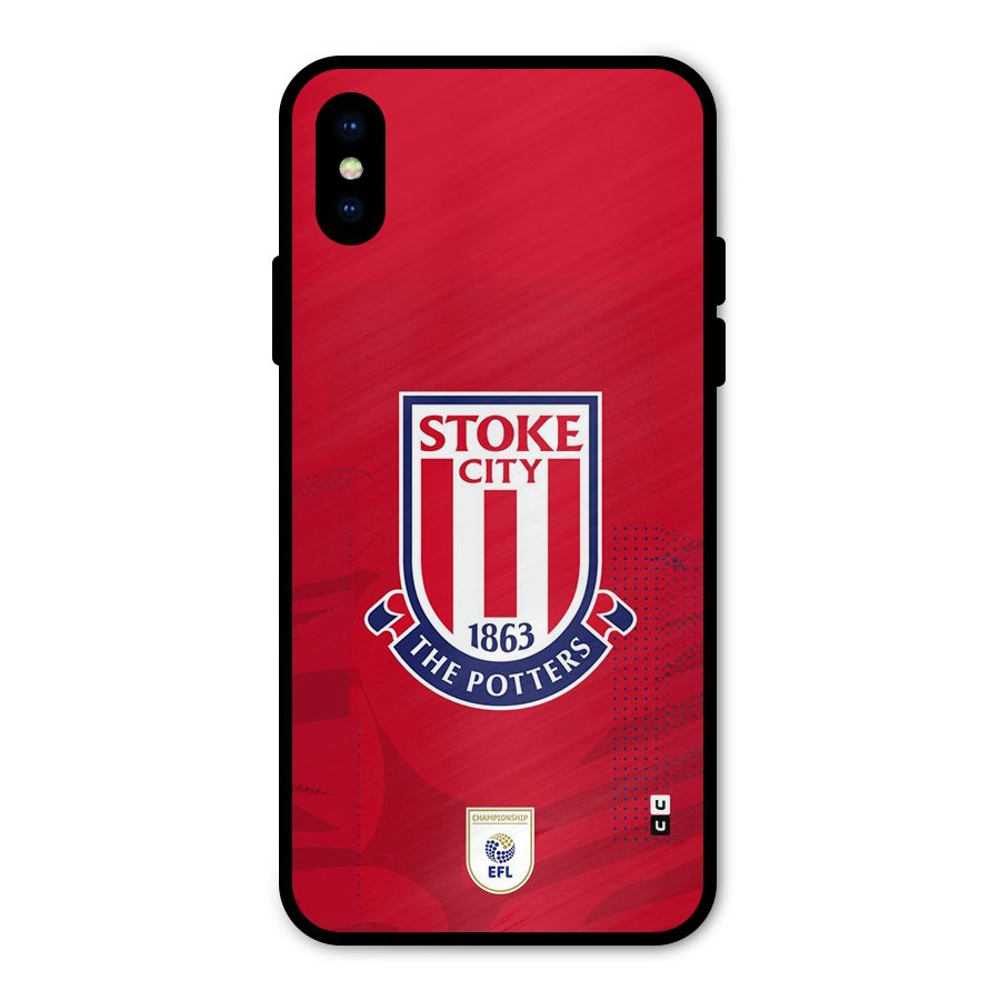Stoke City Metal Back Case for iPhone XS