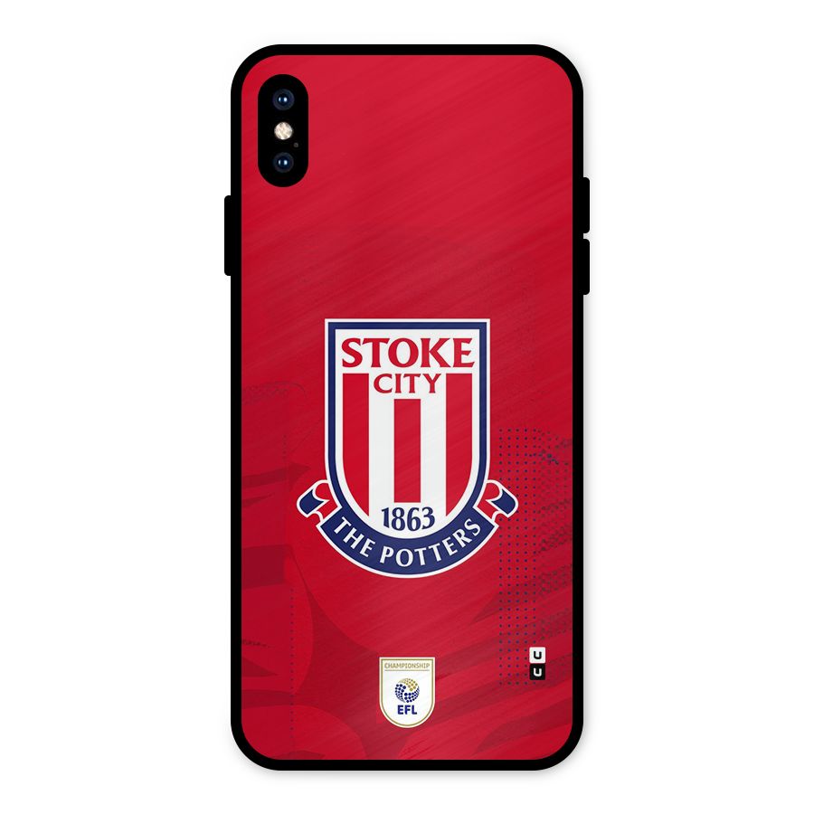 Stoke City Metal Back Case for iPhone XS Max
