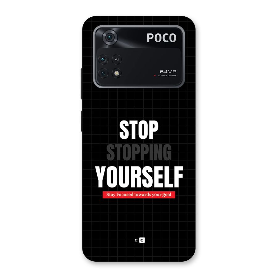 Stop Stopping Yourself Back Case for Poco M4 Pro 4G