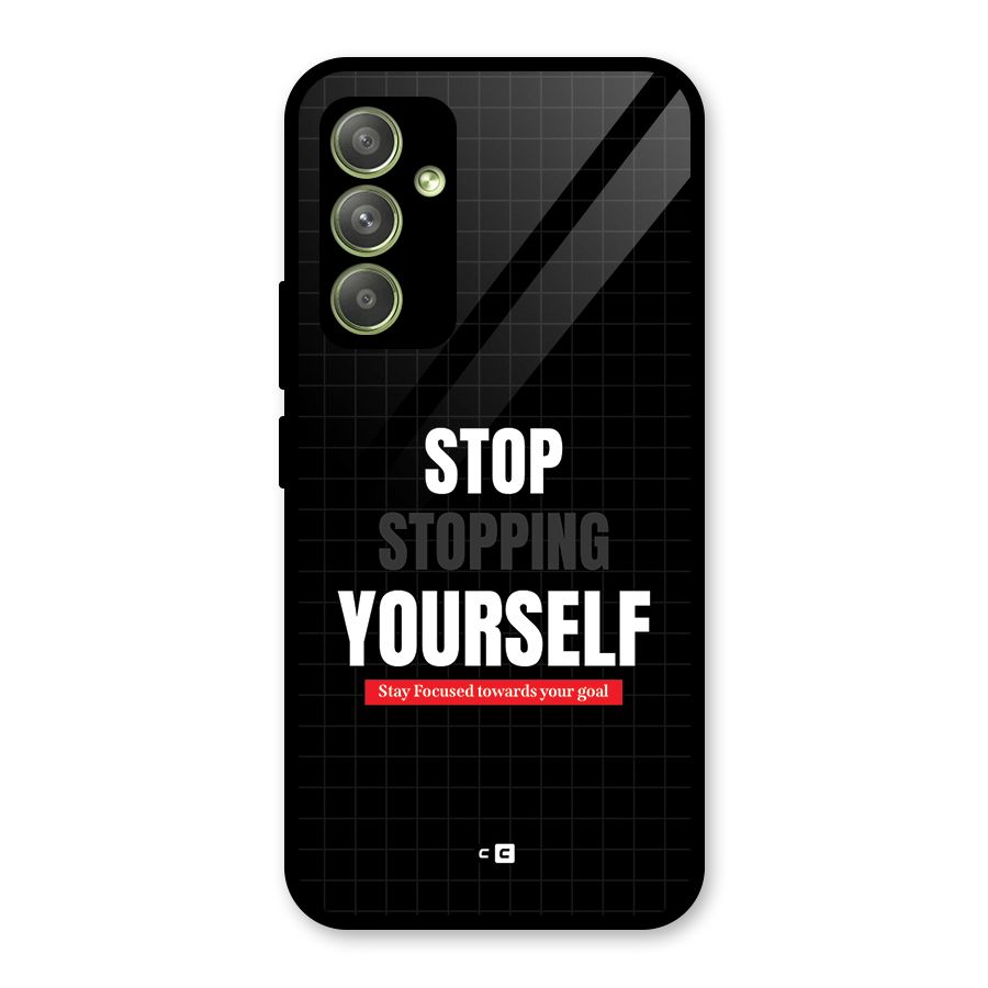 Stop Stopping Yourself Glass Back Case for Galaxy A54