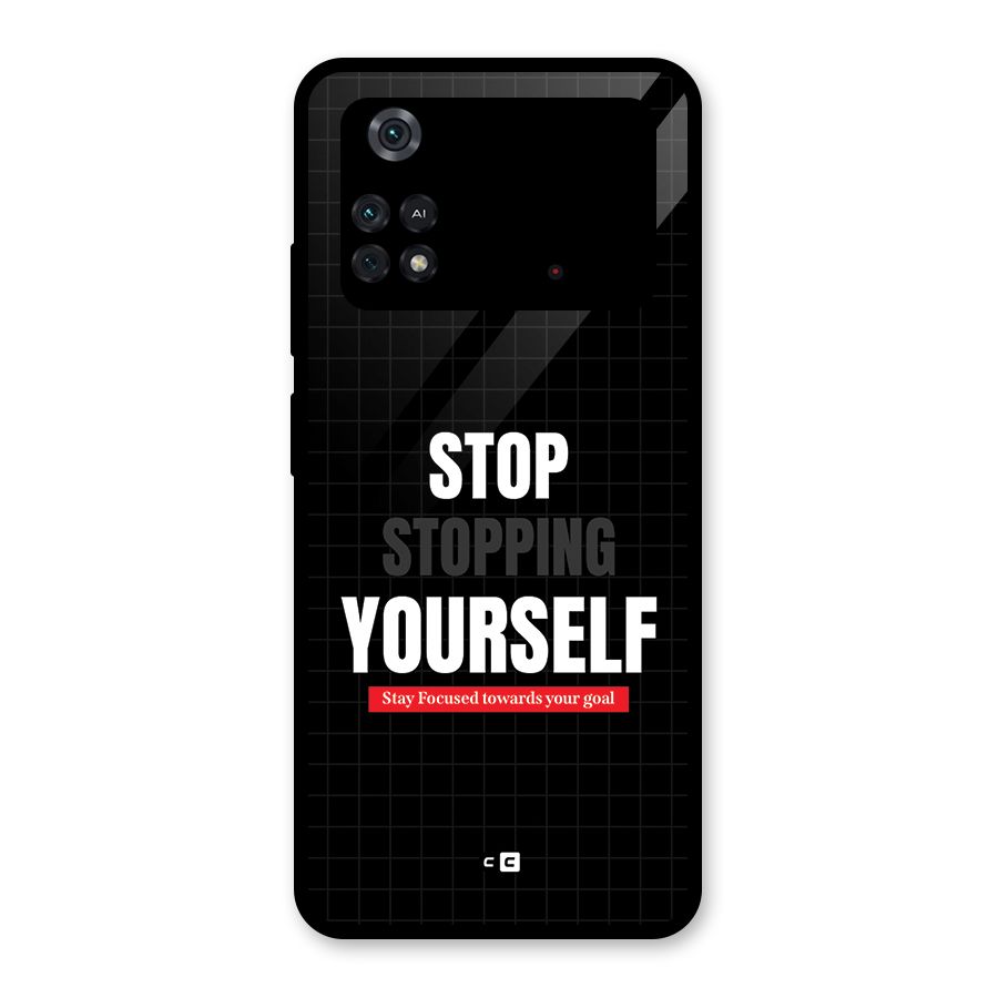 Stop Stopping Yourself Glass Back Case for Poco M4 Pro 4G