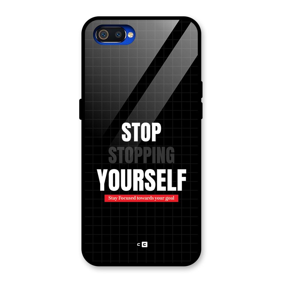 Stop Stopping Yourself Glass Back Case for Realme C2