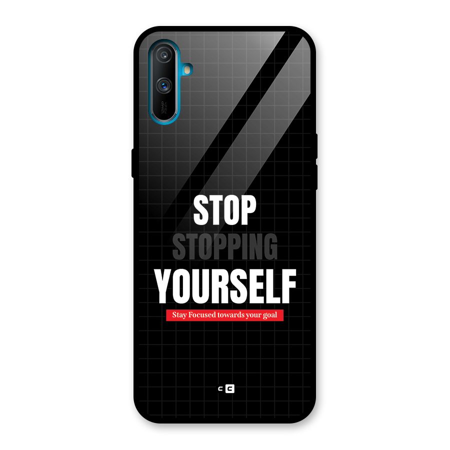 Stop Stopping Yourself Glass Back Case for Realme C3