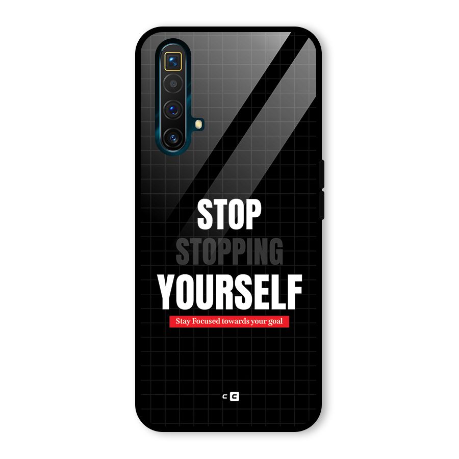 Stop Stopping Yourself Glass Back Case for Realme X3