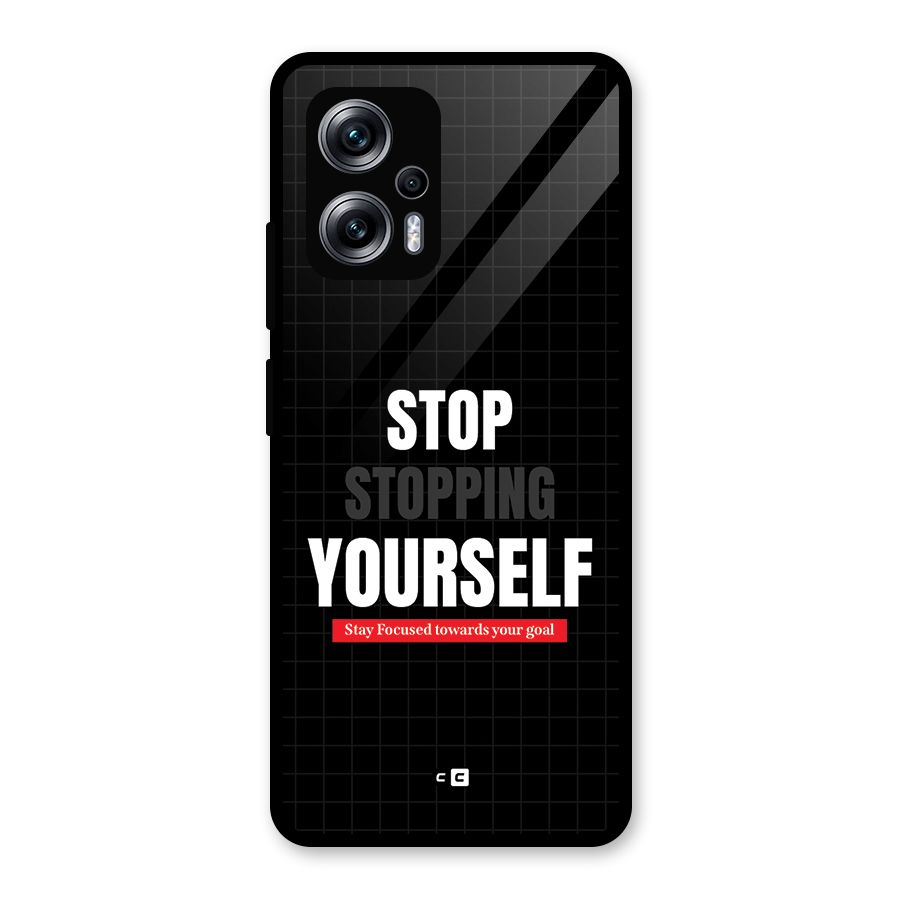 Stop Stopping Yourself Glass Back Case for Redmi K50i