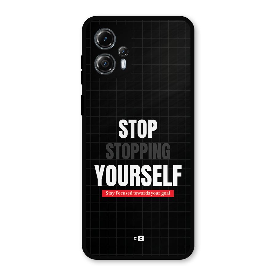 Stop Stopping Yourself Metal Back Case for Moto G13