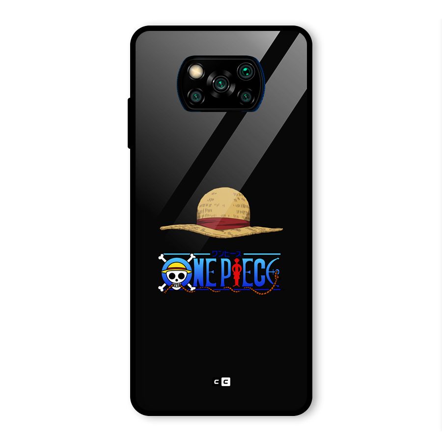 Straw Hat Glass Back Case for Poco X3 Pro