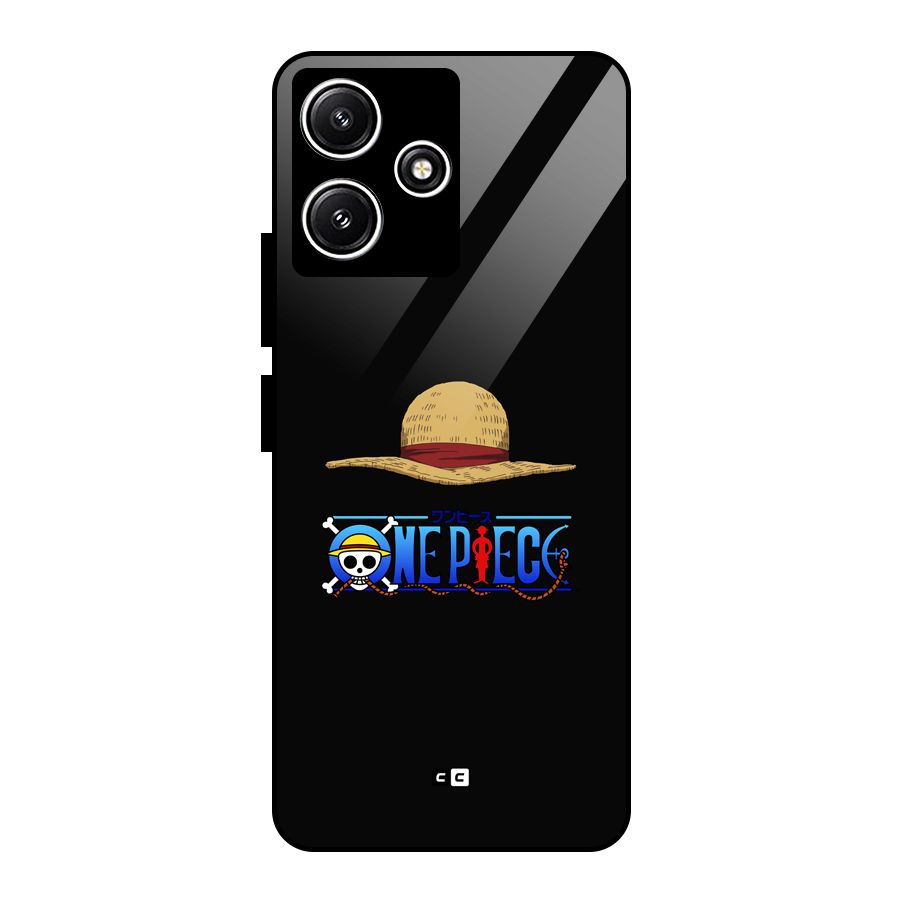 Straw Hat Glass Back Case for Redmi 12 5G