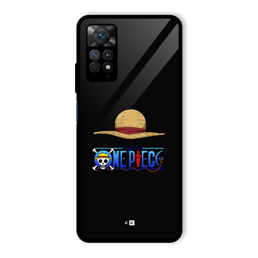 Straw Hat Glass Back Case for Redmi Note 11 Pro