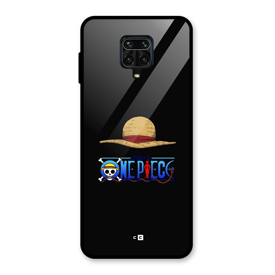 Straw Hat Glass Back Case for Redmi Note 9 Pro
