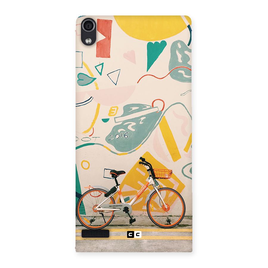 Street Art Bicycle Back Case for Ascend P6