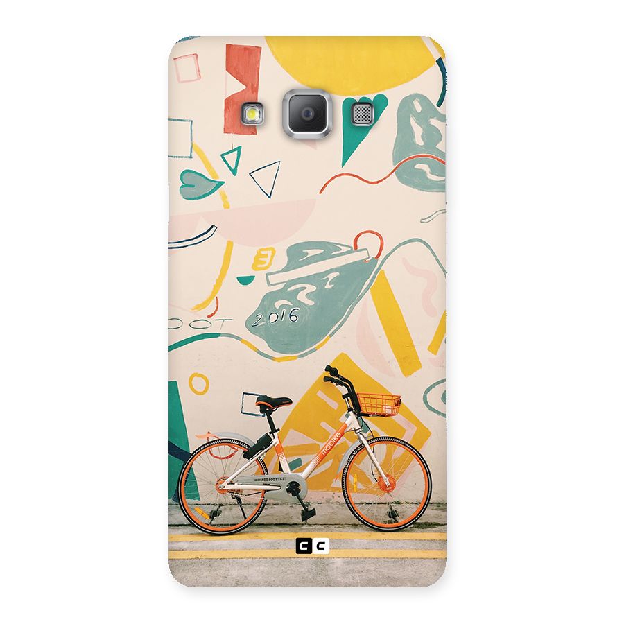 Street Art Bicycle Back Case for Galaxy A7