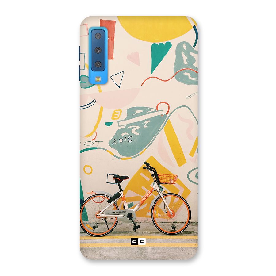 Street Art Bicycle Back Case for Galaxy A7 (2018)
