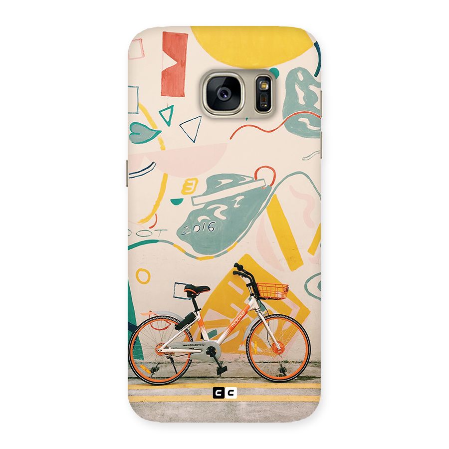 Street Art Bicycle Back Case for Galaxy S7