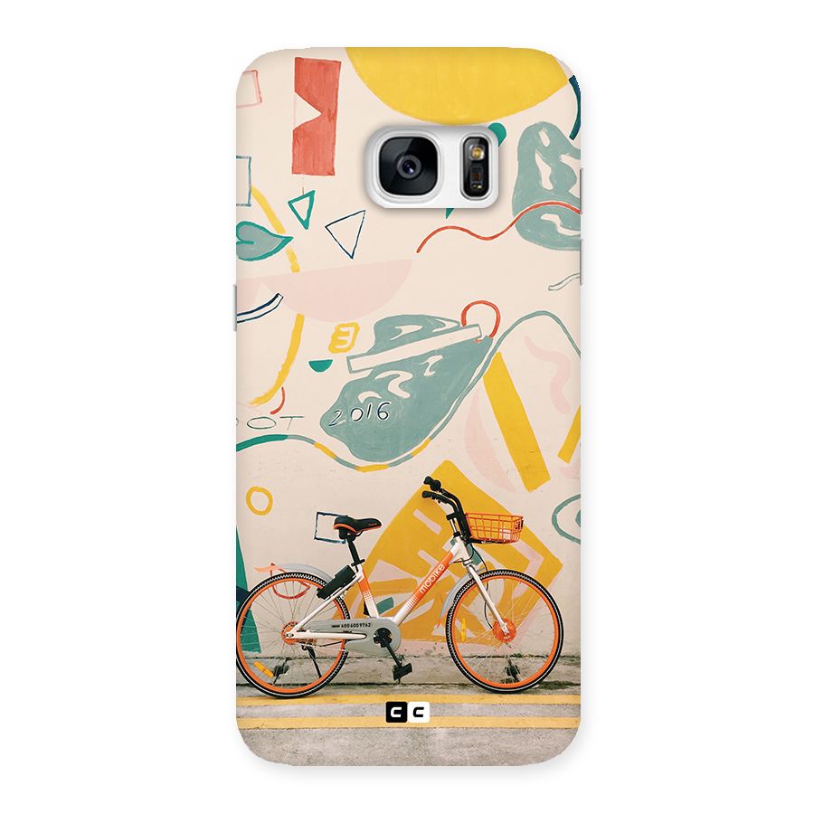 Street Art Bicycle Back Case for Galaxy S7 Edge