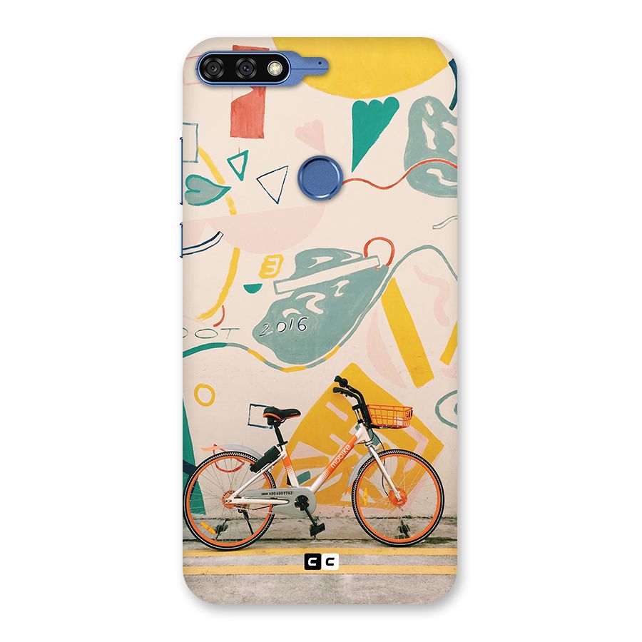Street Art Bicycle Back Case for Honor 7C