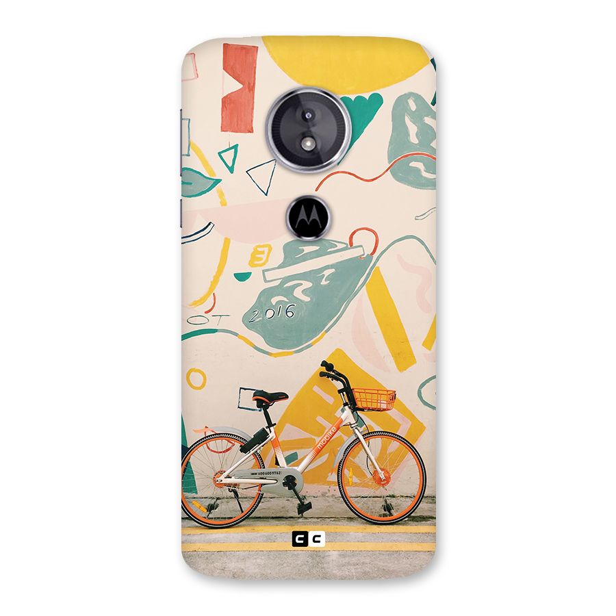 Street Art Bicycle Back Case for Moto E5