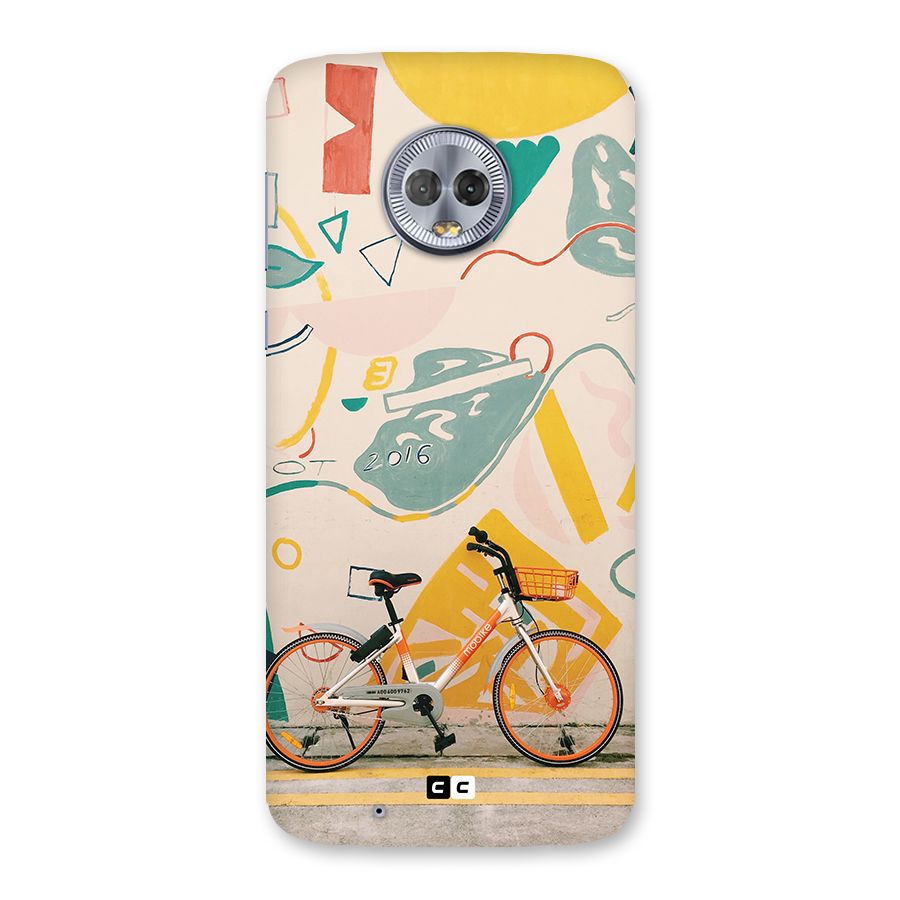 Street Art Bicycle Back Case for Moto G6