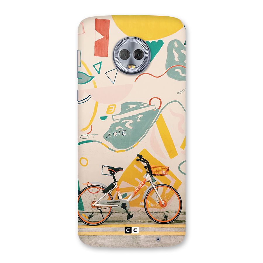 Street Art Bicycle Back Case for Moto G6 Plus