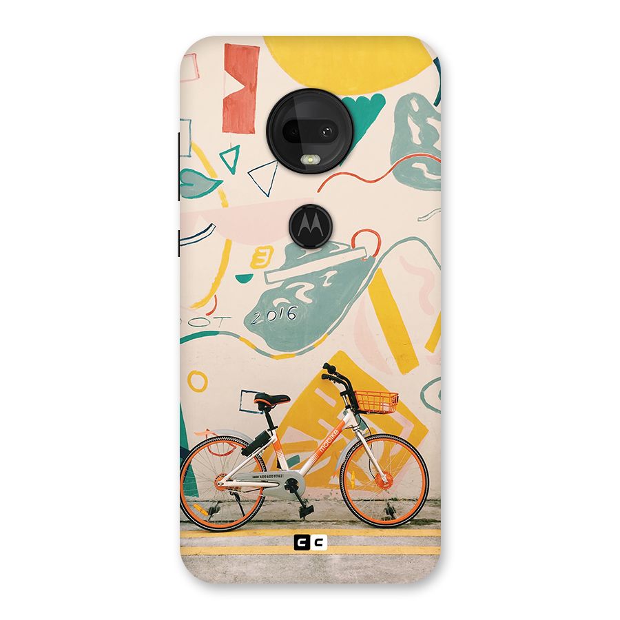 Street Art Bicycle Back Case for Moto G7