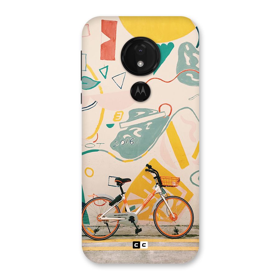 Street Art Bicycle Back Case for Moto G7 Power