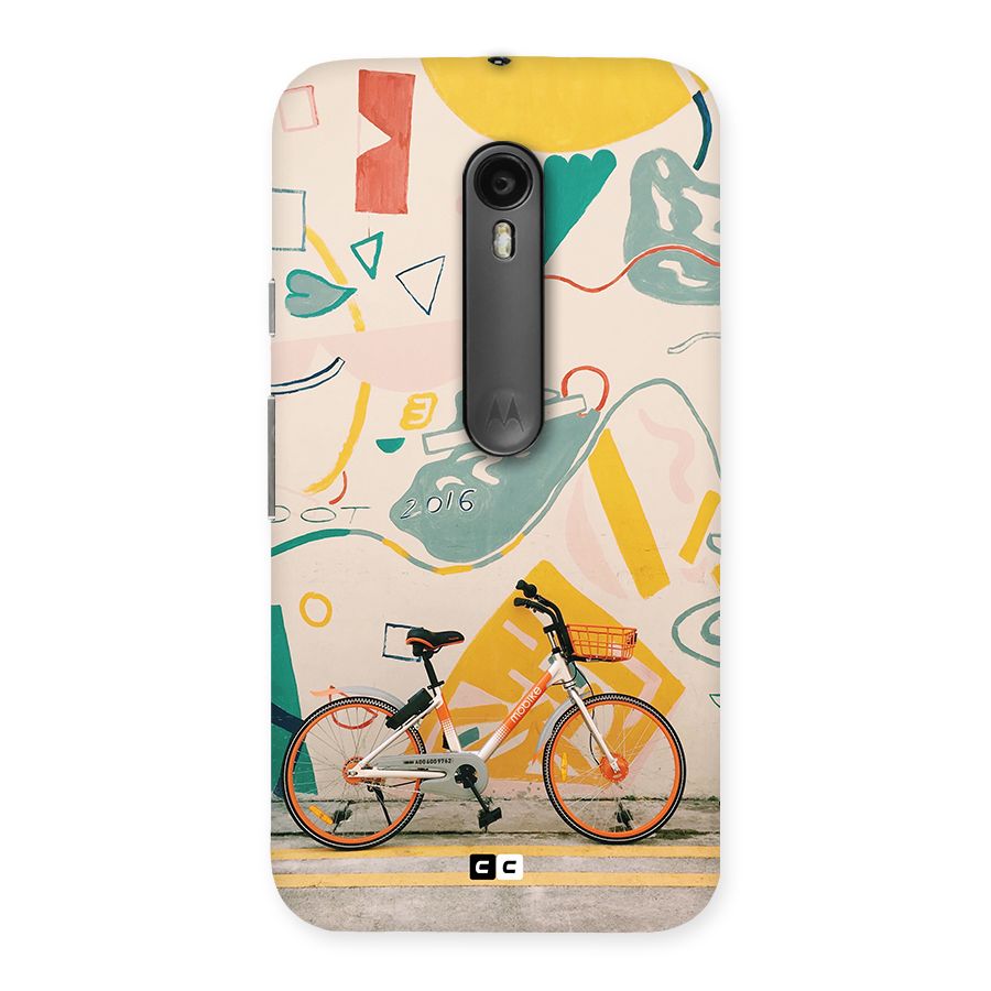 Street Art Bicycle Back Case for Moto G Turbo